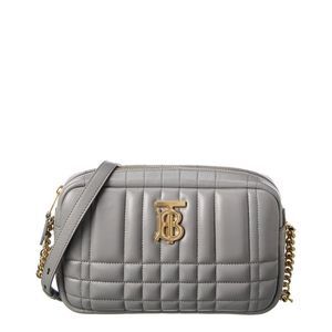 Burberry Lola Small Leather Camera Bag, Grey